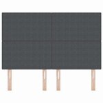 vidaXL Tête de lit Gris foncé 144 cm Tissu en velours côtelé