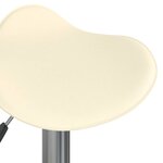 vidaXL Tabouret de bar Crème Acier chromé et cuir artificiel