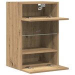 vidaXL Meubles muraux avec lumières LED pour TV 2 Pièces chêne artisanal