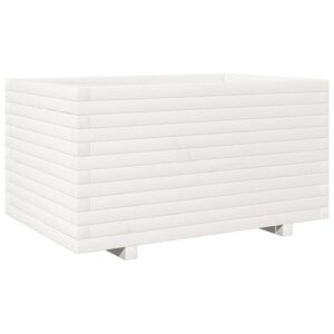 vidaXL Jardinière blanc 90x60x49 5 cm bois de pin massif