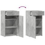 vidaXL Buffet gris béton 50x42 5x93 cm bois d'ingénierie