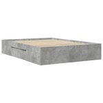 vidaXL Cadre de lit sans matelas gris béton 120x200 cm bois ingénierie