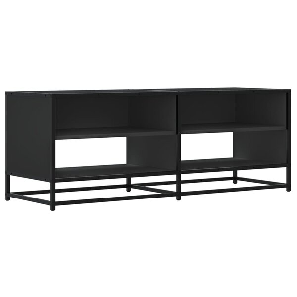 vidaXL Meuble TV noir 120 5x40x46 cm bois d'ingénierie et métal