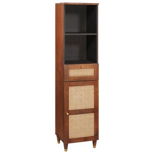 vidaXL Buffet avec tiroir avec étagère avec stockage avec porte Marron 38 x 33.5 x 160 cm