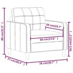 vidaXL Fauteuil Taupe 60 cm Tissu