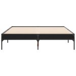 vidaXL Cadre de lit sans matelas noir 135x190 cm