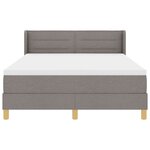 vidaXL Lit à ressorts avec matelas Taupe 200 x 140 cm Polyester