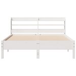 vidaXL Cadre de lit sans matelas blanc 135x190 cm bois de pin massif