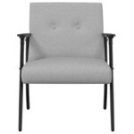 vidaXL fauteuil Gris nuage 59 x 75 x 78 cm tissu
