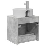 vidaXL Vanité de lavabo mural Gris béton 49 5 x 44 5 x 65 cm