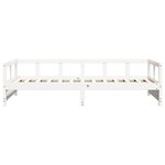 vidaXL Lit de jour Blanc 90x200 cm Bois de pin massif