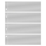 Feuilles Multi Collect Lindner transparentes à 4 bandes pour timbres-poste.
