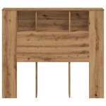 vidaXL Armoire de tête de lit chêne artisanal 120x19x104 5 cm