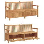 vidaXL Banc de Rangement de Jardin Marron 228 x 60 x 90 cm