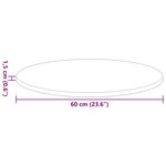 vidaXL Plateau de table Blanc brillant 60 x 60 x 1 5 cm