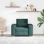 vidaXL Canapé Fauteuil Vert Foncé 100x78x84 cm Tissu