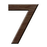 Numéro 7-Numéro adhésif pour boîtes aux lettres - Résine de 3 mm, hauteur environ 50 mm - Voyager (chêne moyen)
