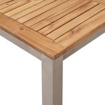 vidaXL Table à manger d'extérieur 90x90x74 5 cm en bois massif