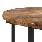 Table d'appoint vidaXL 2 Pièces en chêne fumé  bois d'ingénierie et métal