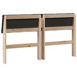 vidaXL Tête de lit capitonnée Noir 150 cm Pin massif