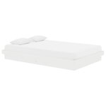 vidaXL Cadre de lit sans matelas blanc bois massif