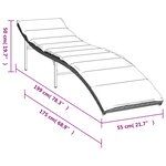 vidaXL Chaises longues lot de 2 et coussins gris clair résine tressée