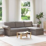 vidaXL Canapé Taupe 215 x 138 x 80 cm tissu