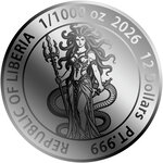 Pièce de monnaie en Platine 12 Dollars g 0.031 (1/1000 oz) Millésime 2026 MEDUSA 1/1000 (PRÉCOMMANDE)