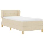 vidaXL Lit à ressorts avec matelas Crème 80 x 200 cm tissu