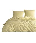 Parure de lit jaune unie 260 x 240 cm
