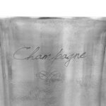 vidaXL Seau à champagne Aluminium solide 39x29x71 cm Argenté