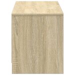 vidaXL Meuble TV avec LED chêne sonoma 140x34x40 cm bois d'ingénierie