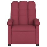 vidaXL Fauteuil de massage inclinable Rouge bordeaux Tissu