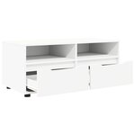 vidaXL Meuble TV avec tiroir Blanc 100 x 48 x 43 cm Bois d'ingénierie