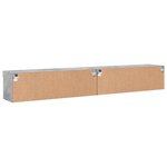 vidaXL Meubles TV avec lumières LED 2 Pièces gris béton 100x30x30 cm