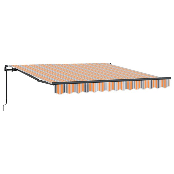 vidaXL Auvent Rétractable Multicolore 350 x 250 cm tissu