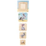Sur la plage - le pélican pousse  31 pièces de puzzle