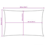 vidaXL Voile de parasol tissu oxford rectangulaire 3 5x5 m noir