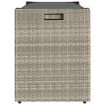 vidaXL Banc de rangement extérieur coussin gris clair 100 cm polyrotin