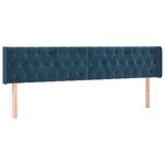 vidaXL Têtes de lit 2 Pièces Bleu foncé 100x7x78/88 cm Velours