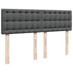 vidaXL Sommier à lattes de lit avec matelas Gris foncé 160x200cm Tissu