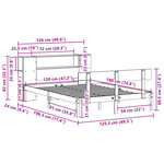 vidaXL Lit bibliothèque sans matelas blanc 120x190 cm bois pin massif