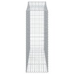 vidaXL Paniers à gabions arqués 9 Pièces 200x50x140/160 cm Fer galvanisé