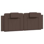vidaXL Lit avec matelas marron 140x190 cm similicuir