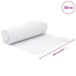 vidaXL Membrane géotextile blanc 1 x 50 m fibre de polyester