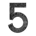 Numéro 5 - Numéro adhésif pour boîtes aux lettres- Pierre véritable 50 mm Galibot