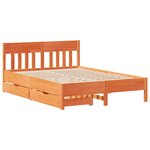 vidaXL Cadre de lit sans matelas cire marron 150x200cm bois pin massif