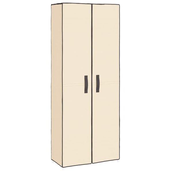 vidaXL Armoire à chaussures Crème 60x30x166 cm Tissu