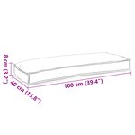 vidaXL Coussin de palette pour banc taupe 100x40x8 cm en tissu Oxford