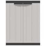 vidaXL Armoire de rangement d'extérieur gris et noir 65x37x85 cm PP